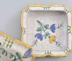 Gorka Géza: Pillangós ékszertartó fedeles doboz. Jelzéssel, hibátlan, 11x11 cm, m: 9 cm