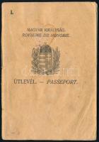 1926 Magyar Királyság által kiállított fényképes útlevél, Polgárdy Vilma, Polgárdy Géza turisztikai ...
