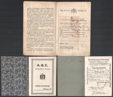 cca 1909-1930 Polgárdy Vilma, Polgárdy Géza turisztikai szakíró lányának igazolványai: M. Kir. Posta...
