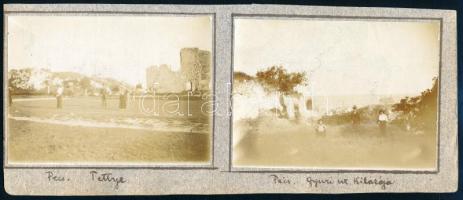 1913 Marosvásárhelyi (Erdély) látképek, 2 db fotó kartonon, feliratozva, 8×11 cm