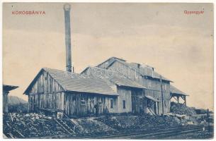 1913 Körösbánya, Kőrösbánya, Altenburg, Baia de Cris; Gipsz gyár, iparvasút / gypsum factory, industrial railway (lyukak / tiny pinholes)