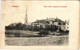 1906 Pankota, Pancota; Római katolikus templom és Dietrich-Sulkowski kastély / church and castle (Rb)