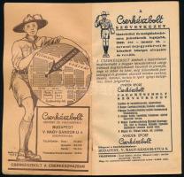 1939 Cserkész, katonai és sportszerelés, rajzos katalógus és árjegyzék, a Cserkészbolt kiadása, szép...