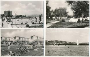 Agárd (Gárdony) - 7 db MODERN város képeslap: strand, Camping, Park az "Álló nő" c. szobor...