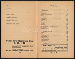 1938 A rend könyvei: Utazási napló. A modern ember útizsebkönyve. 1938. tavasz-nyári idény, IX. évf....