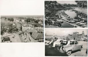 Baja - 5 db MODERN város képeslap: Bartók Béla utca, Mészáros Mihály (sz. 1930) Tanácsköztársasági e...