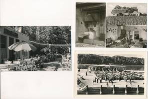 Balatonfüred - 6 db MODERN város képeslap: Baricskai halászcsárda, Balatonparti terasz, Tejvendéglő,...