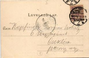 1900 Budapest II. Hűvösvölgy, villamos vasút végállomása és Balázs vendéglője. Divald Károly 307. sz...