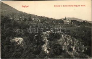 1909 Budapest XII. Zugliget, részlet a Laszlovszky-hegyről nézve. Kohn és Grünhut kiadása (EK)