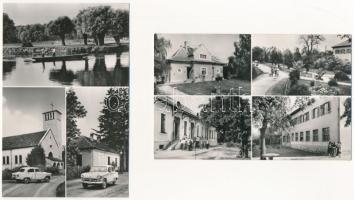 Győr-Moson-Sopron: Brennbergbánya, Bősárkány, Cikolasziget, Csermajor - 4 db modern város képeslap (...