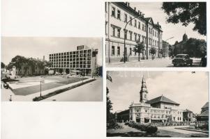 Kecskemét - 8 db MODERN város képeslap: Kossuth tér, Fő tér, Katona József szobor, Megyei Tanács, Ar...