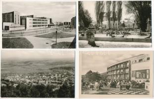 Pécs - 8 db MODERN város képeslap: Mecseki SZOT üdülő terasza, Hullámfürdő, Bánki Donát úti általáno...