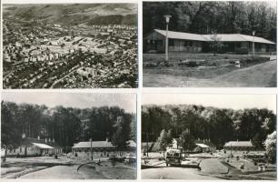 Salgótarján - 8 db MODERN város képeslap: Sportpálya, Eresztvényi turistaház, Camping motel (Képzőmű...