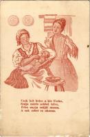 Csak két hetes a kis Ferke, szája máris sebbel telve... Amerikai Vöröskereszt Anya- és Csecsemővédő akciója Magyarországon / The American Red Cross propaganda in Hungary, Mother and child protective action (b)