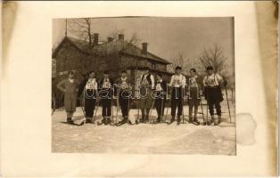 1931 Dobogókő, Síverseny, téli sport, síelők. Amon Zoltán photo (fl)