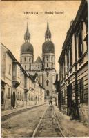 1924 Nagyszombat, Tyrnau, Trnava; Hruby kostol. Adolf Horovitz kiadása / templom / church (fl)