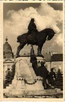 1940 Kolozsvár, Cluj; Mátyás király szobor / statue, monument + "1940 Kolozsvár visszatért" So. Stpl.