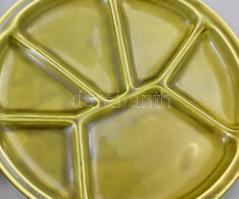 Gien francia mohaszínű csigatál készlet. Jelzéssel, mázas fajansz, hibátlan, d: 21,5 cm