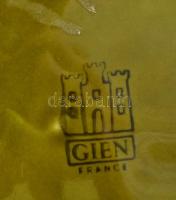 Gien francia mohaszínű csigatál készlet. Jelzéssel, mázas fajansz, hibátlan, d: 21,5 cm