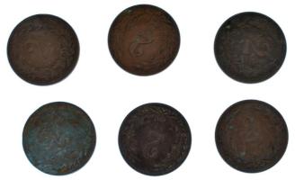 1895KB-1909KB 2f bronz (6xklf) T:VF,F