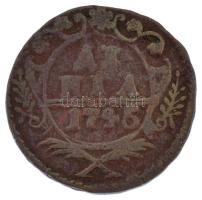 Orosz Birodalom 1750. 1 Denga (1/2k) Cu T:VF Russian Empire 1750. 1 Denga (1/2 Kopek) Cu C:VF Krause...