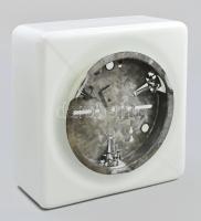 Loft régi tejüveg ipari csarnoklámba, horgonyzott fém szerelékkel, porcelán égőfoglalattal, szájánál...