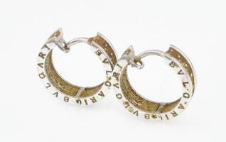 Ezüst(Ag) fülbevalópár, Bulgari jelzéssel, tisztításra szorul, bruttó: 6,1 g