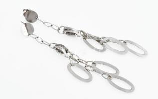 Ezüst(Ag) extravagáns fülbevalópár, jelzett, h: 9 cm, bruttó: 8,6 g