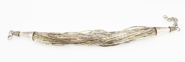 Ezüst(Ag) karkötő, jelzett, h: max. 21 cm, nettó: 22,9 g