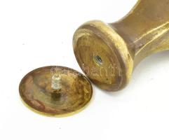 Bronz puttó fejes pecsételő, cserélhető pecsétlap résszel, szép állapotban, m: 9 cm