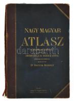 Nagy magyar atlasz. 158 színes főtérkép és kétszázötvenhét melléktérképpel és névmutatóval. A Magyar Földrajzi Társaság megbízásából, Erődi Béla és Berecz Antal közreműködésével szerk.: Dr. Brózik Károly. Bp., 1906, Lampel R. (Wodianer F. és Fiai), (8) p + 158 t. + 52 p. (Hiánytalan). Kiadói aranyozott, szecessziós félbőr-kötésben, sérült gerinccel, kissé kopott borítóval, előzéklapon, címlapon és néhány kevés lapon tulajdonosi bélyegzővel, két lapon apró lapszéli sérüléssel.