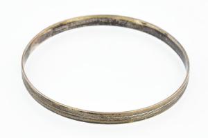 Ezüst(Ag) karperec, jelzett, d: 6,5 cm, nettó: 12,1 g