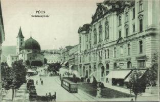 Pécs, with tram and Dzsami