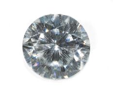 Moissanite, d: 11 mm, 4,7 cts