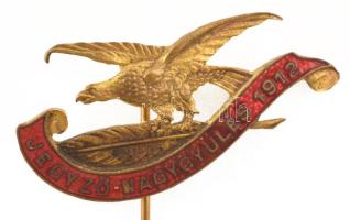 1912. "Jegyző Nagygyűlés 1912" zománcozott jelvény (20x35mm) + "Jásznagykunszolnok&qu...