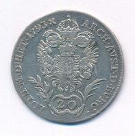 1793B 20kr Ag "I. Ferenc" (6,46g) T:VF