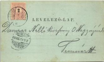 1899 (Vorläufer) Segesvár, Schässburg, Sighisoara; Der Rathhausthurm. "Hotel Frank" / Váro...