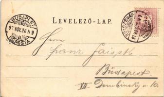 1897 (Vorläufer) Kolozsvár, Cluj; Bethlen bástya, Vashíd Híd utca, emlékmű, Bánffi palota. Kováts P....