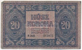 1919. augusztus 9. 20K "R 2025 565875" T:F
Adamo K20