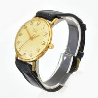 Poljot karóra, 17 köves, bőr szíjjal, működik, d: 3,6 cm