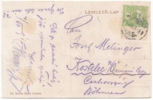 1915 Beszterce, Bistritz, Bistrita; Marktplatz und Beutlergasse / Piactér és Erszény utca, Binder, J...