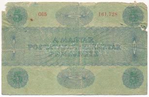 1919. 5K "OSZTRÁK-MAGYAR BANK BANKJEGYEIRE" T:VG anyaghiány
Adamo K8