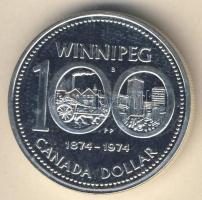 Kanada 1974. 1$ Ag "100 éves Winnipeg" T:PL