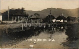 Leordina (Máramaros), Hauptstrasse / main street, shop / Fő utca, üzlet. photo