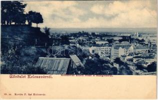 Kolozsvár, Cluj; Keleti rész a fellegvárról. Kováts P. fiai 65. / Eastern part of the city (vágott / cut)