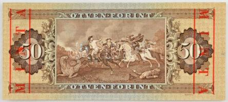 1951. 50Ft "MINTA" perforációval és függőleges felülnyomással, "D 057 017746" so...