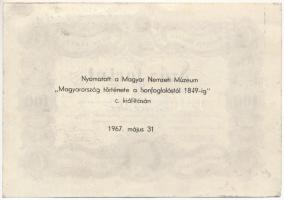 1848. 100Ft "Kossuth bankó" imitációja, hátoldalán "Nyomatott a Magyar Nemzeti Múzeum...