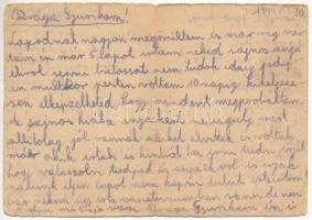 1944 Schwarcz László zsidó KMSZ (közérdekű munkaszolgálatos) tábori posta a 107/303. munkásszázad fü...