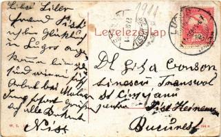 1911 Lugos, Lugoj; Széchenyi utca, Kaszinó, Klein M.K., Schönborn és Kohn Adolf és fiai üzlete. W.L....