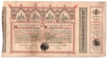 Budapest 1882. "Magyar szent korona országainak vörös-kereszt egylete" kisorsolási kötvény...